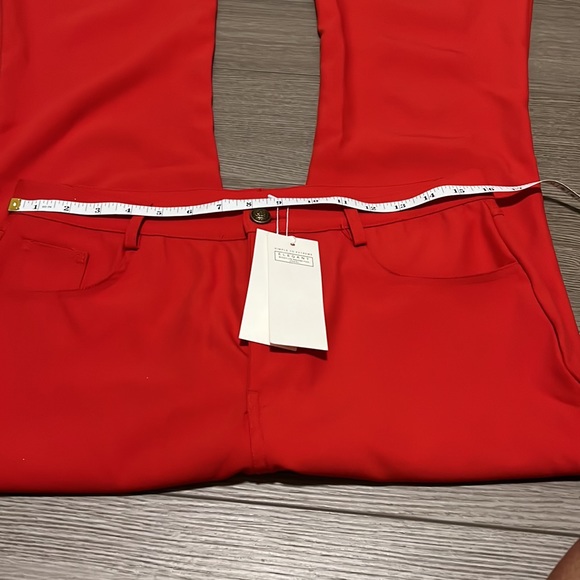 Red flare pants - Picture 2 of 8